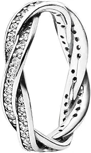 Pandora Jewelry Twist Of Fate Cubic Zirconia Ring In Sterling Silver, Size 4.5