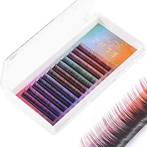 Gradient False Eyelashes Gradient Fake Long Eyelashes Look Eyelashes Handmade Reusable Color Colorful Artificial Eyelashes(10mm)