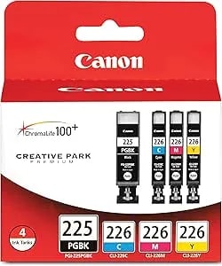 Canon PGI225/CLI226 Genuine Color Multi Pack, Compatible With iP4820, MG5220, MG5120, MG6120, MG8120, MX882, iX6520, iP4920, MG5320, MG6220, MG8220, And MX892 Printers