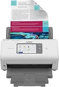 Brother Ads-4700w Professional Desktop Scanner With Fast Scan Speeds, Duplex, Wireless, And Large Touchscreen, White