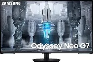 Samsung 43" Odyssey Neo G7 Series 4K UHD Smart Gaming Monitor, 144Hz, 1ms, VESA Display HDR600, Quantum Matrix Technology, AMD Freesync Premium Pro, LS43CG702NNXZA, Black