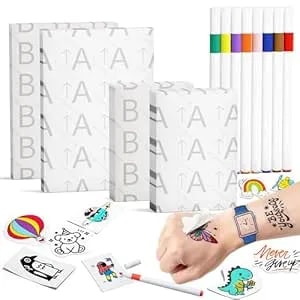 Phomemo tk32 Tattoo Maker Refill Pack,Includes 50pcs Tattoo&Transfer Papers And 8 Markers—Fuels Non-Stop Temporary Tattoo Creativity