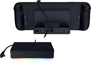 Razer Handheld Dock Chroma: Charging Hub & Expand Connectivity For Mobile Gaming & Tablets - Iphone 16, Steam Deck, Rog Ally, Switch & More - Usb C, Usb A (3), Hdmi, Gbe - 100w Power Passthrough