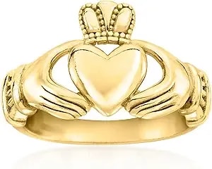 Ross-Simons 18kt Gold Over Sterling Claddagh Ring