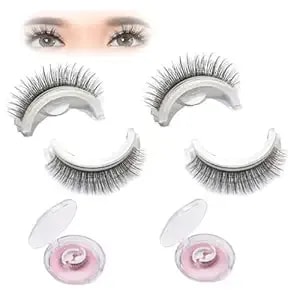 2pcs Hardpointing Reusable Self Adhesive Eyelashes, Hard Pointing Eyelashes, Self Adhesive Magnetic Lashes Natural Look No Glue, 3d Natural Hard Pointing Eyelashes Style For Daily Wea (Natural)