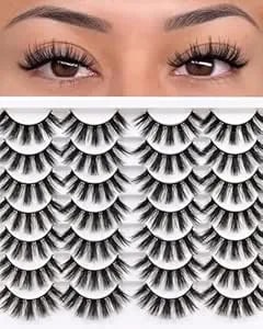 Veleasha Lashes 3d Faux Mink Lashes Fluffy False Eyelashes Natural Look 14 Pairs Lashes Pack Luxury Wispy Fake Eyelashes (3d07)