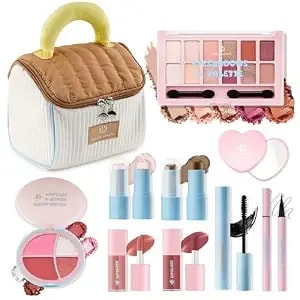 Color Nymph Teens Makeup Kit, Girls Makeup Sets For Beginners - Includes Eyeshadow Liquid Eyeliner Mascara Blush Lip Gloss Mirror, Make Up Gift Set For Teens, Ideal For Birthdays, Festivals