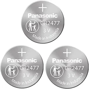 Panasonic CR2477 3V Lithium Cell Battery (Pack Of 3)