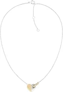 Tommy Hilfiger Women'S Jewelry - Stainless Steel Necklace With Heart Pendant - Adjustable/Self Sizing - Perfect For Everyday Wear - Gifts For Her