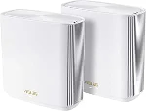 Asus Zenwifi xt9 ax7800 Tri-Band wifi6 Mesh Wifisystem (2pack), 802.11ax, Up To 5700 Sq Ft & 6+ Rooms, Aimesh, Lifetime Free Internet Security, Parental Controls, 2.5g Wan Port, Unii 4, White