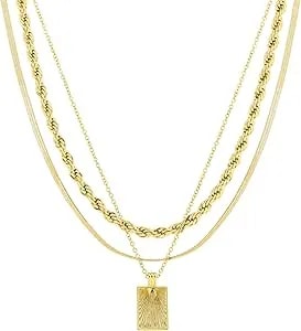 Amazon Essentials 14k Gold-Plated Necklace Sets