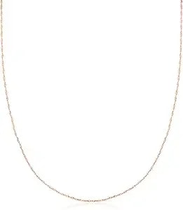 Ross-Simons 0.7mm 14kt Rose Gold Rope-Chain Necklace