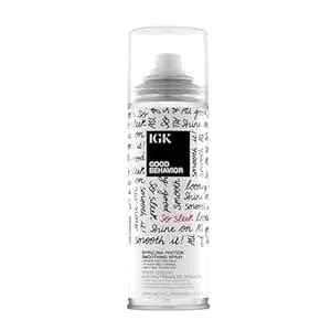 Igk Good Behavior Spirulina Protein Smoothing Spray - Frizz Control + Heat Protectant - Vegan + Cruelty Free - 5.6 Oz