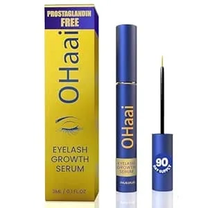 Prostaglandin-Free Eyelash Growth Serum For Thicker Longer Fuller Lashes, Lash Enhancing Serum, Lash Boost, Eyelash Lift, Vegan & Cruelty-Free For Sensitive Eyes, 3ml, 90-Day Supply