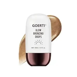 Glow Bronzing Drops – Liquid Luminizer Bronzer For Face Or Body Lightweight Shimmer Serum For A Dewy, Moisturizing Highlighter Makeup Sun-Kissed Look And Natural Radiance 1.6 Fl Oz (02#/ Bronze Glow)
