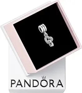 Pandora Interlocking Hearts Dangle Charm - Compatible Moments - Stunning Women'S Jewelry - Gift For Her - Made With Sterling Silver & Cubic Zirconia - With Gift Box