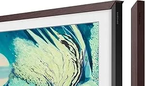 Samsung 55" The Frame Customizable Bezel 2021–2025, Modern Brown Magnetic Frame, Trim Kit For 55-Inch qn55ls03a/ls03b/ls03d Art Tv, Easy Snap-On Wall-Mount Living Room Decor, Includes Cleaning Cloth