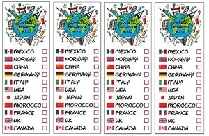Drinking Around The World - Pack Of 4 Tattoo - Perfect For Trip To Epcot