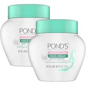 Pond'S Cold Cream Make-Up Remover, Fragrance-Free Deep Cleanser 2-Pack – Non-Comedogenic, Hypoallergenic, Dermatologist-Tested, 6.1 Oz Ea