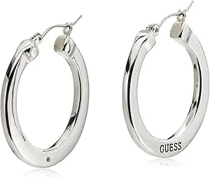 Guess Basic Logo Hoop Earrings
