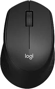 Logitech M330 Silent Wireless Mouse, 2.4GHz With USB Receiver, Optical Tracking, Quiet & Lightweight, Long Battery Life, For PC, Mac, Laptop, Chromebook - Black