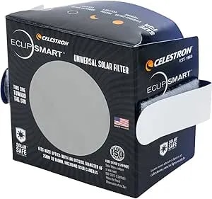 Celestron – Eclipsmart Safe Solar Eclipse Telescope And Camera Filter – Meets Iso 12312-2:2015(E) Standards – Works With Your Telescope, Spotting Scope, Or Dslr Camera – Observe + Photograph Eclipses