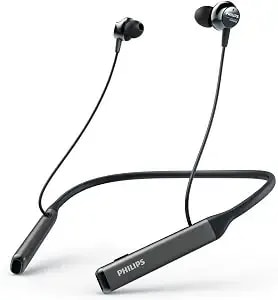 Philips Wireless Neckband Headphones pn505 With Active Noise Canceling, Voice Assistance, Up To 14hours Play Time, Hi-Res Audio (tapn505bk), Black