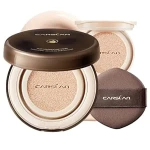Carslan Lasting Air Cushion Cream Face Foundation Makeup, Lightweight, Medium To Full Coverage, Semi-Matte, Long-Lasting Oil Control Finish Foundation, p01 Fair Pink For Oil Skin (Refill Included)
