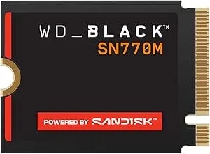 wd_black sn770m 2tb M.2 2230 Nvmessd - Pcie Gen 4.0, Speeds Up To 5150 Mb/S, For Handheld Gaming Devices And Compatible Laptops, Tlc 3d Nand, Great For Asus Rog Ally, Steam Deck, Microsoft Surface