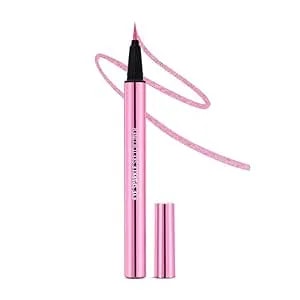 New Eye Sparkle Sketch Eyeliner, Glamour Pink, Waterproof Glitter, Smudge-Proof, Quick-Dry, 0.6g