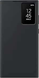 Samsung Galaxy s23 Ultra S-View Wallet Phone Case, Protective Cover W/Card Holder Slot, Finger Tap Clear Window, Us Version, Ef-zs918cbegus, Black