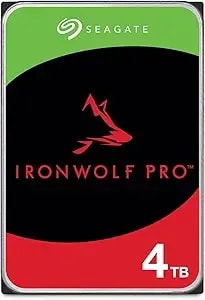 Seagate Ironwolf Pro, 4 Tb, Enterprise Nas Internal Hdd –Cmr 3.5 Inch, Sata 6 Gb/S, 7,200 Rpm, 256 Mb Cache For Raid Network Attached Storage (st4000nt001)