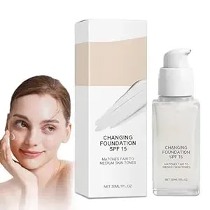 Color Changing Foundation For Mature Skin, 2026 New 2-In-1 Hydrating Lightweight Liquid Foundations - Natural Glace For All Skin Tones