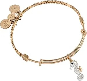 Alex And Ani Textured Goldfish Charm Bangle