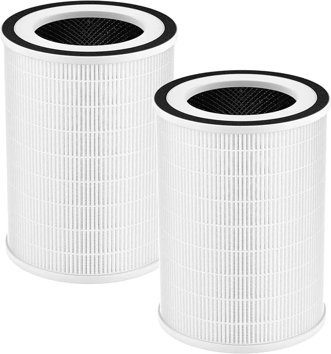 Kilo Filter For Afloia Kilo,Kiloplus,Kilopro,Miro Pro,Miro Air Purifier - Kilo Air Replacement Filter Fits Morento Mr-Kilo, Kalo, 360° 3-Stage Filtration For Odor,Smoke,Dust,Pollen,Pets,2-Pack,White