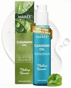 Maree Deep Cleansing Oil For Face – Makeup Remover Oil Cleanser For Face Skincare – Centella Cleansing Oils Non-Comedogenic – Makeup Blackhead Remover – Pore Cleaner Facial Wash For Sensitive Skin