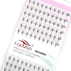 Fadvan 120pcs Premade Fans Eyelash Extensions 5d Lash Extensions Premade Fans 0.07 Thickness 3d/5d/10d/20d Pre Fanned Volume Lash Extensions C D Curl (5d-0.07-C, Mix 8-14mm)