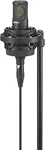 Sony Media C-80 Unidirectional Studio Condenser Microphone With Advanced Capsule Technology, Dual Diaphragm Configuration, And Acoustic Shifting Circuit