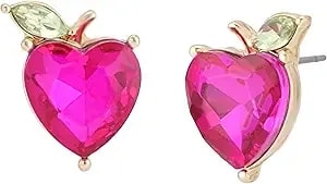 Betsey Johnson Women'S Straight A'S Apple Stud Earrings