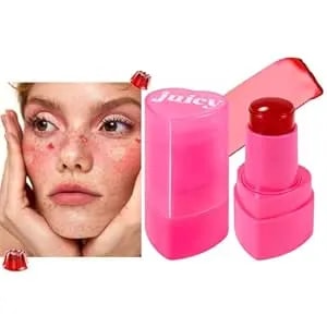 Multi-Use Water Jelly Tint Stick Sheer Lip & Cheek Stain Finish, 3-In-1 Cheek Blush & Eyeshadow & Lip Tinted Long-Lasting Moisture - 1,000+ Swipes Per Stick (#01, 0.32oz)