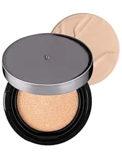 Hevvymakeup H Cushion Semi Matte No.21 Light Begie - Korean Makeup All Day Flawless Coverage Foundation For Neutral Dry Skin - Poreless Airy Weightless Coverage, 0.35oz.
