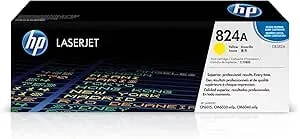 Hp Original 824a Yellow Toner Cartridge - Works Color Laserjet cm6030 Mfp, cm6040 Mfp, Color Laserjet cp6015 Series - cb382a