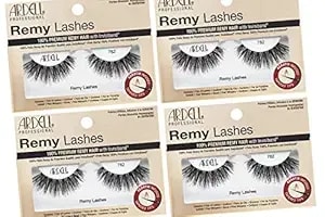 Ardell Remy Lashes 782, Premium Grade Remy Hair False Lashes With Invisiband, 4 Pairs