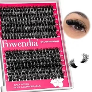 Fowendia Lash Clusters 80d 100d Fluffy Individual Lashes D Curl Cluster Eyelash Extensions 10-18mm Wispy Diy Lash Extension Thick Volume False Eyelashes Clusters For Beginners