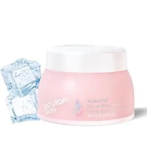 Saturday Skin Waterfall Glacier Water Face Cream – Oil Free Korean Face Moisturizer For Oily Skin, Lightweight Gel Face Moisturizer & Cute Moisturizer, Day & Night Korean Night Cream(1.69 Fl Oz/50ml)
