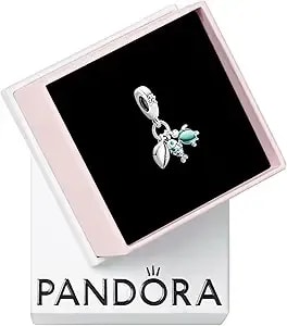Pandora Fish, Sea Turtle & Conch Triple Dangle Charm - Gift For Her - Compatible With Pandora Moments - Sterling Silver With Murano Glass & Enamel - With Gift Box