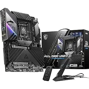 Msi Meg z890 Unify-X Motherboard, Atx - Supports Intel Core Ultra Processors (Series 2), Lga 1851-110a Sps, ddr5 Memory (9600+ Mt/S Oc), Pcie 5.0 & 4.0 x16, M.2 gen5, Thunderbolt 4, Wi-Fi 7, 5g Lan