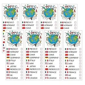 Drinking Around The World - Pack Of 8 Tattoo - Perfect For Trip To Epcot