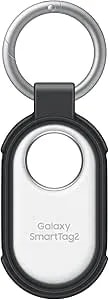 Samsung Galaxy SmartTag2 Rugged Case, GPS Tracker Holder, Tracking Device Protective Cover With Key Ring, Non-Slip Pattern On Side, Bumper Protection On Bottom, EF-RT560TBEGUS, Black