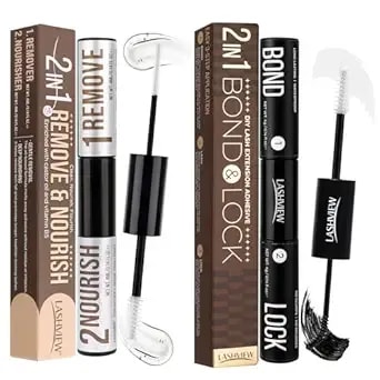 Lashview Lash Bond And Seal & Lash Reomver And Conditioner Kit, Hold On 7-Day+, Waterproof & Latex-Free, 5s Lash Cluster Remover And Conditioner, Infused With Castor Oil